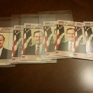 7 Card Lot 1991 Pro Set George Bush cards